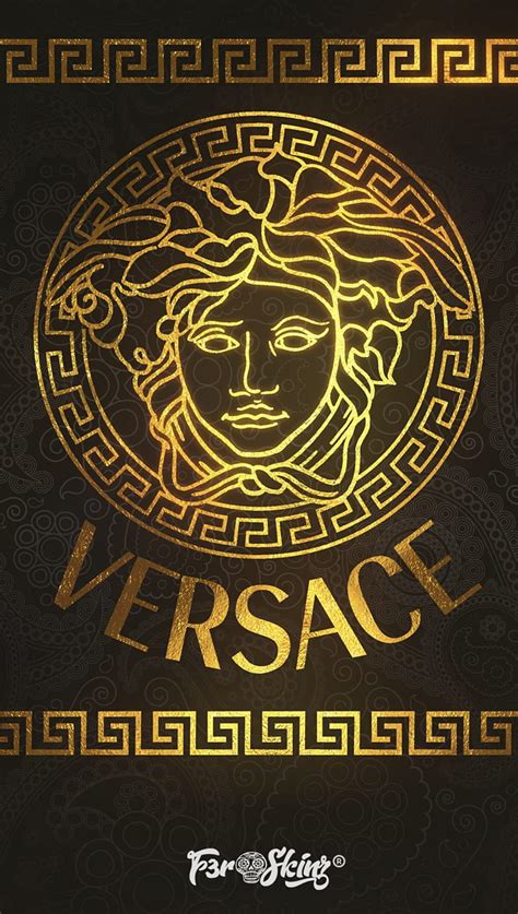 versace gold logo wallpaper|medusa Versace wallpaper.